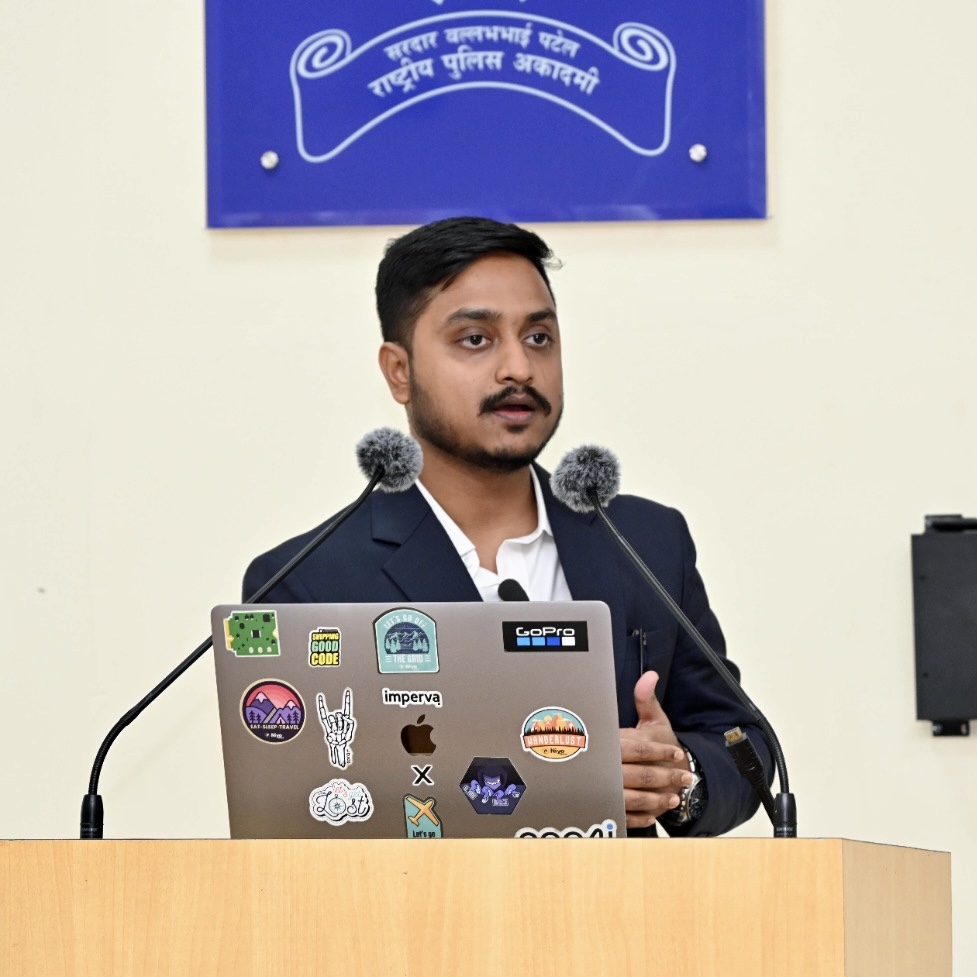 Invited by the Sardar Vallabhbhai Patel National Police Academy (SVPNPA), Hyderabad — India’s apex police academy — to train IPS officers from across the country on cryptocurrency investigations and dark web forensics (Jul 2026).